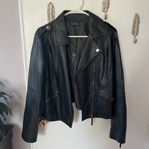 Womens Faux Leather Moto Jacket